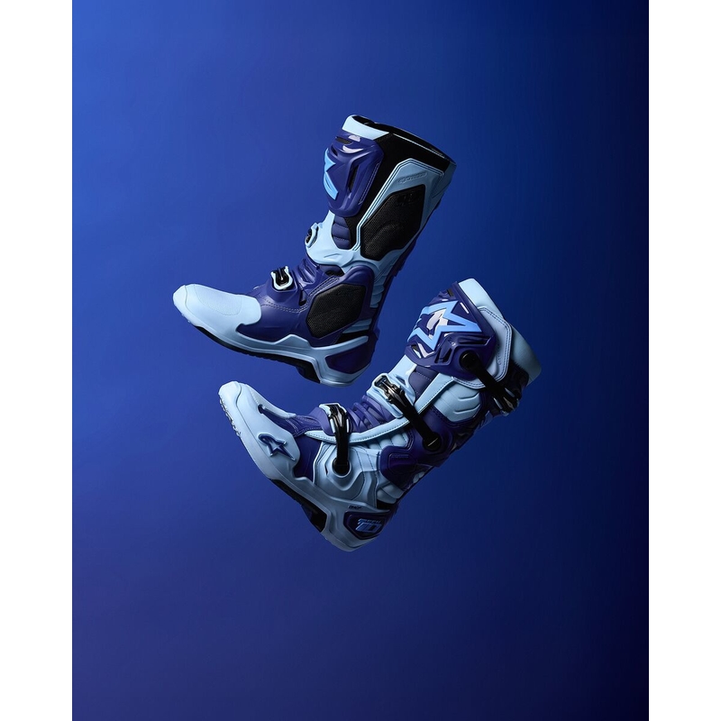 Alpinestars Tech 10 limitált kiadású Steelers motoros csizma kék-világoskék