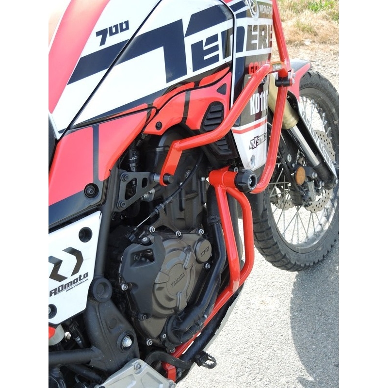 Engine guards RDMOTO piros (with protectors)