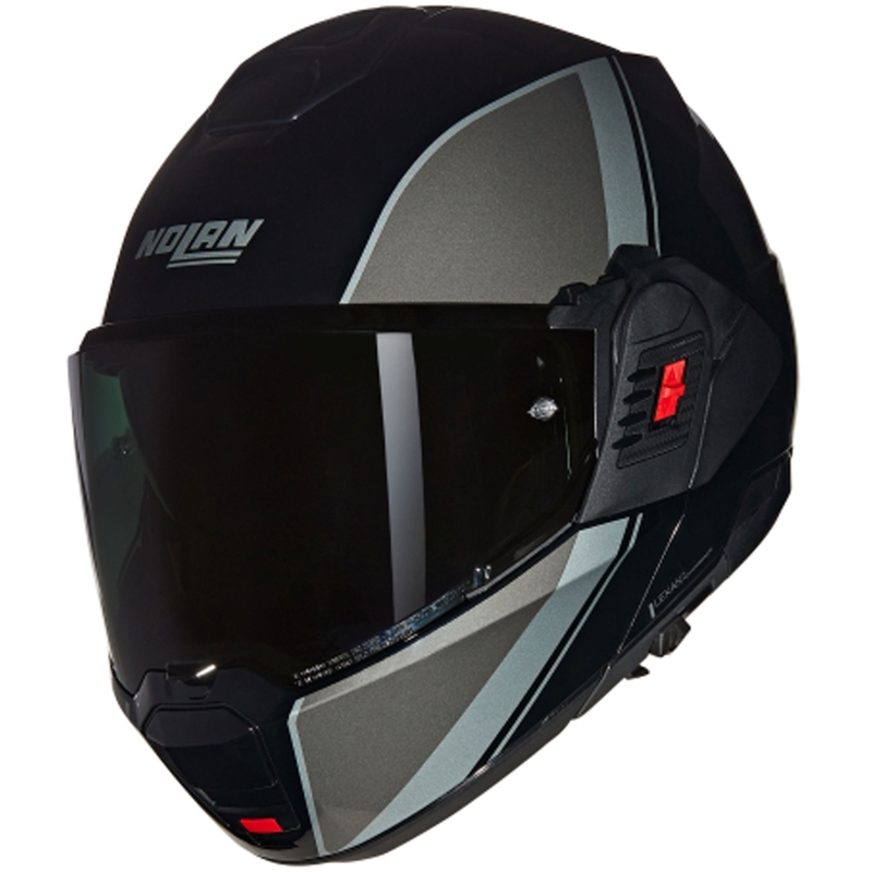 Nolan N120-1 Verniciatura Speciale N-COM 341 hátrahajtható állú motoros bukósisak fekete-szürke