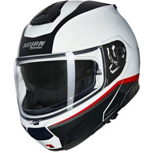 Překlápěcí helma na motorku Nolan N100-6 Incognito N-COM 344 bílo-černo-červená