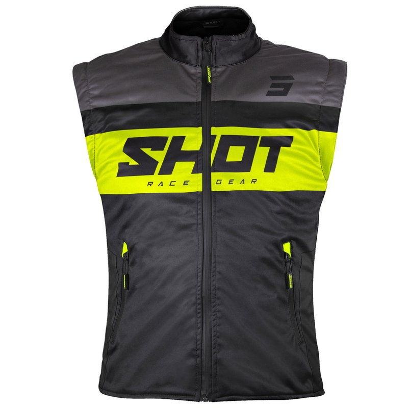 Shot Bodywarmer Lite motoros mellény fekete-fluo sárga