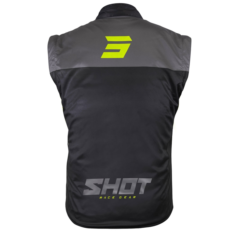 Shot Bodywarmer Lite motoros mellény fekete-fluo sárga