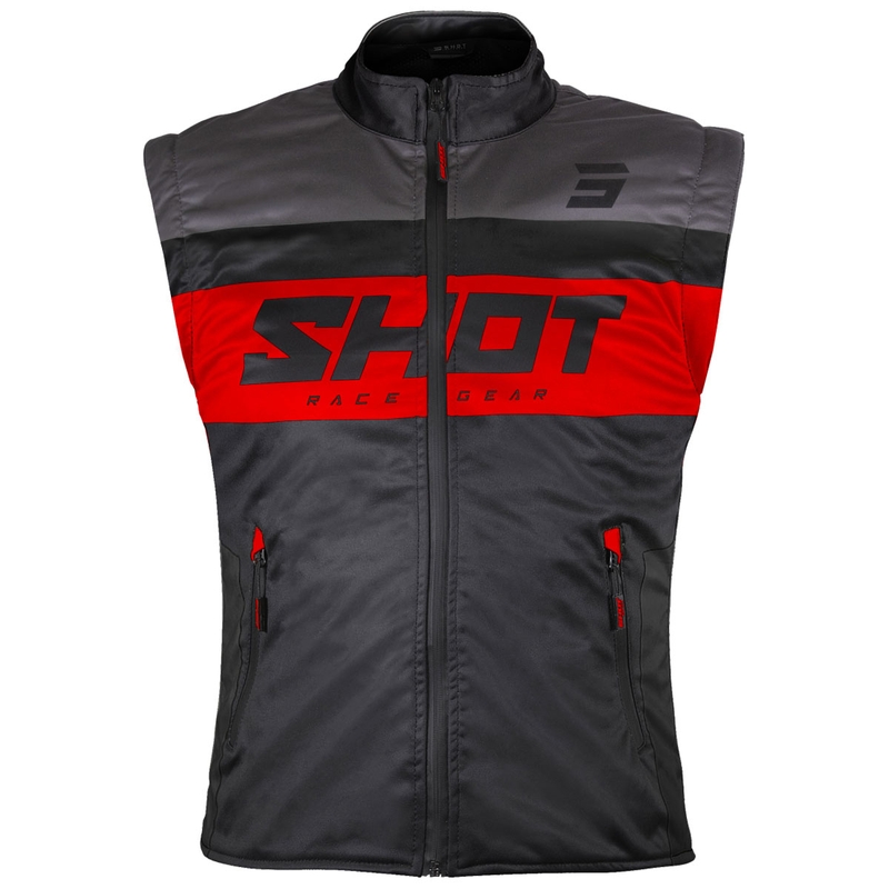 Shot Bodywarmer Lite motoros mellény fekete-piros