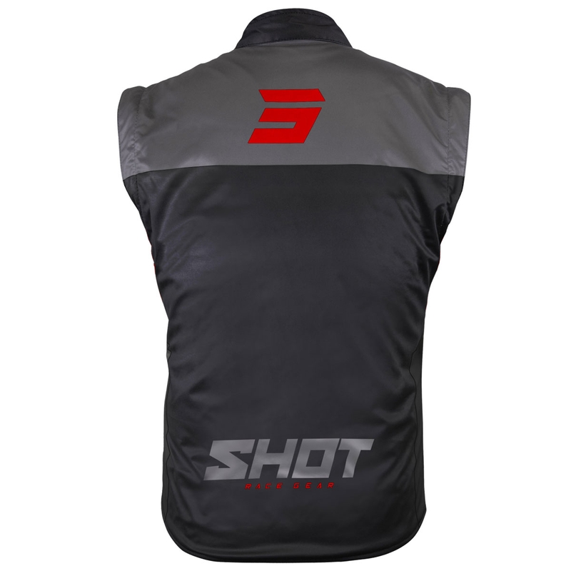 Shot Bodywarmer Lite motoros mellény fekete-piros