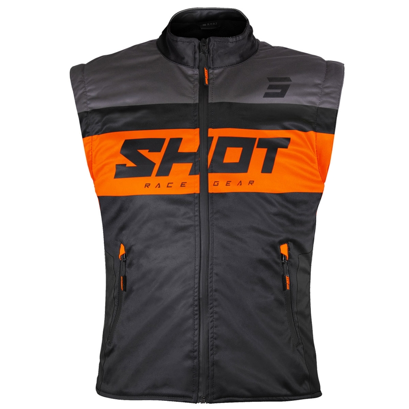 Shot Bodywarmer Lite motoros mellény fekete-narancssárga