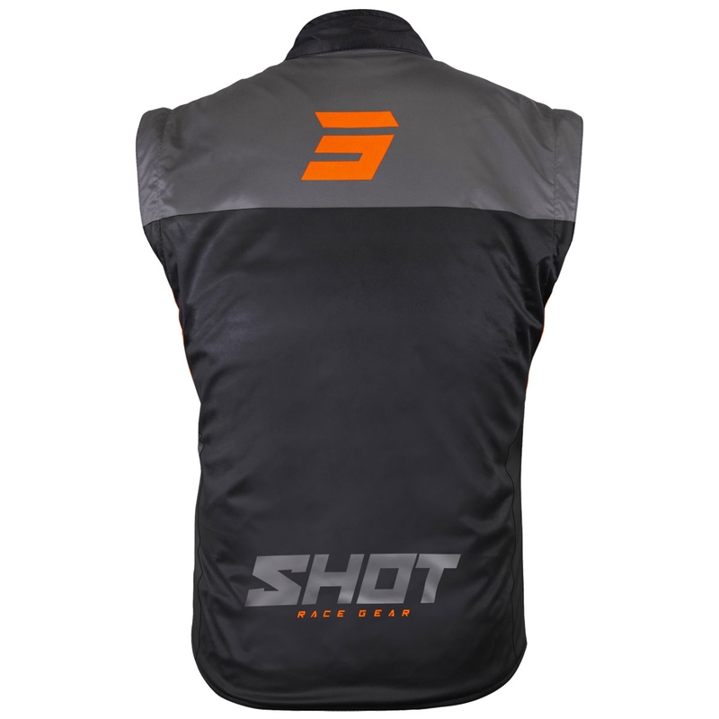 Shot Bodywarmer Lite motoros mellény fekete-narancssárga