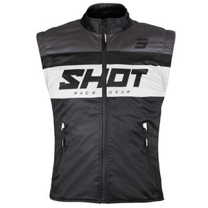 Shot Bodywarmer Lite motoros mellény fekete-fehér