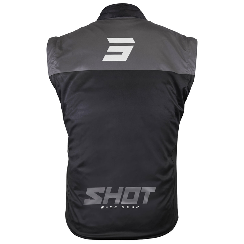 Shot Bodywarmer Lite motoros mellény fekete-fehér