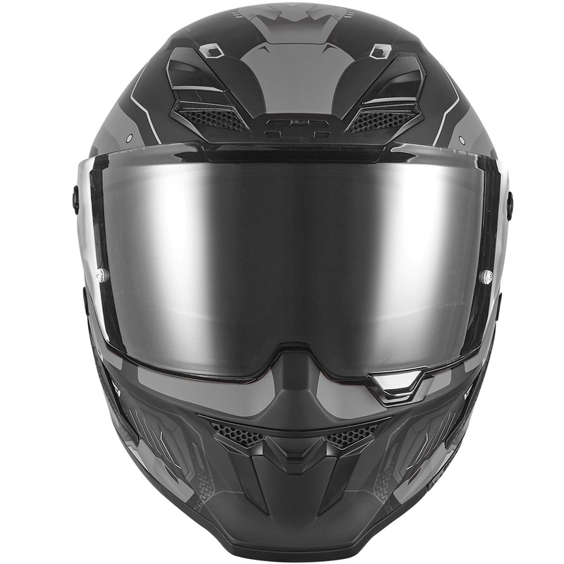 NOX Exlusiv Goliath Berserk zárt motoros bukósisak matt fekete-titán