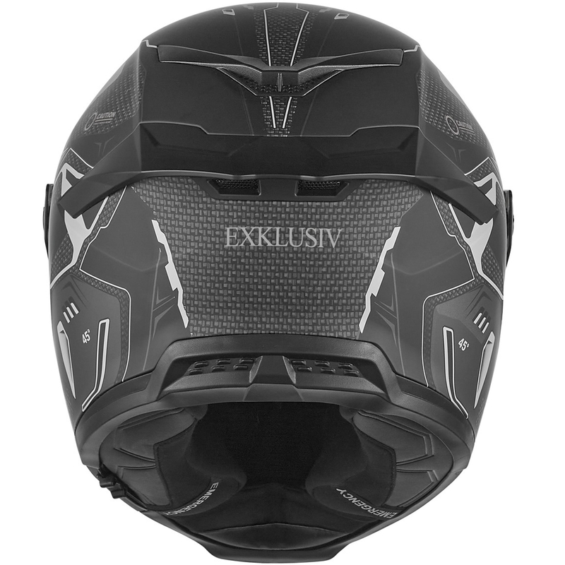 NOX Exlusiv Goliath Berserk zárt motoros bukósisak matt fekete-titán