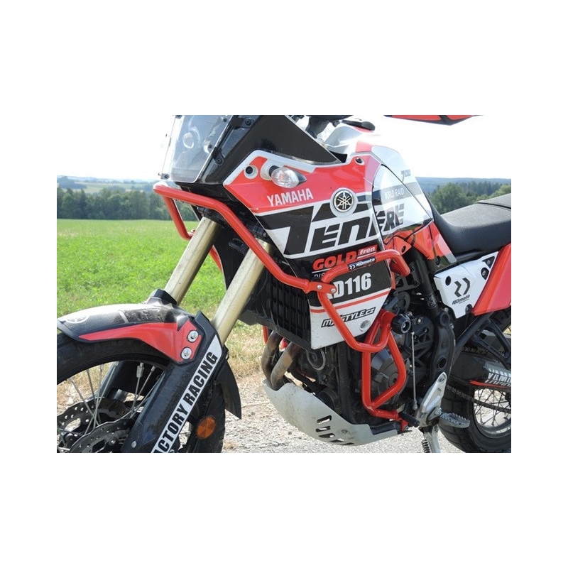 Engine guards RDMOTO piros (with protectors)