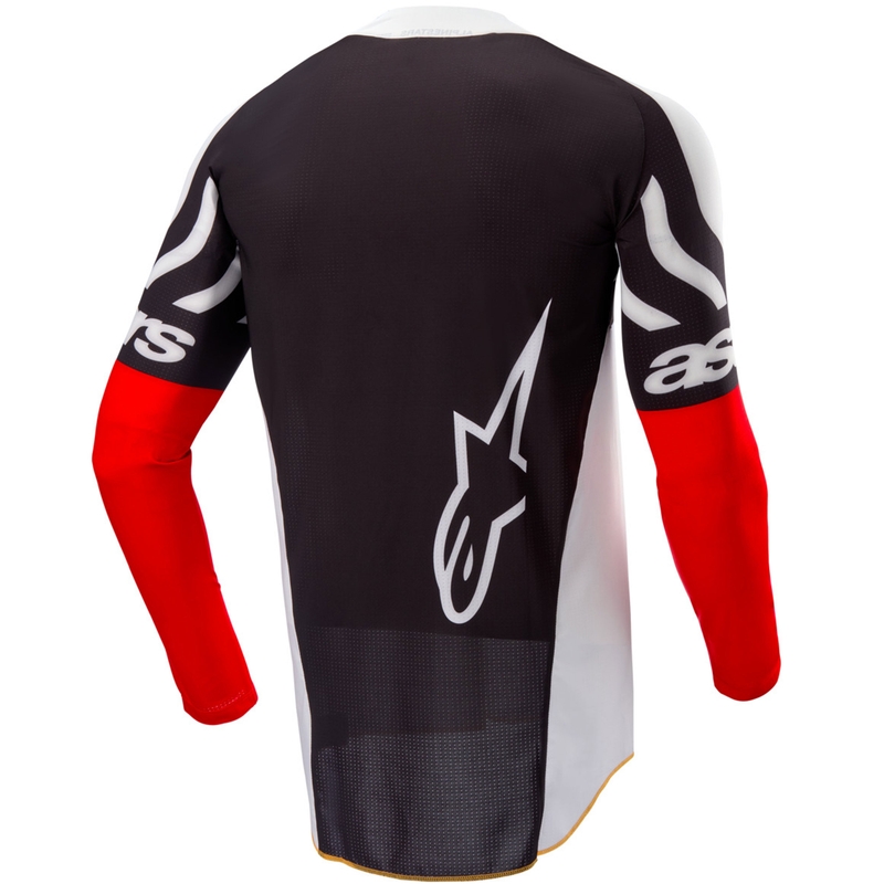Alpinestars Techstar Limited Edition Deep motokrossz mez fekete-fehér-fluo piros- narancssárga