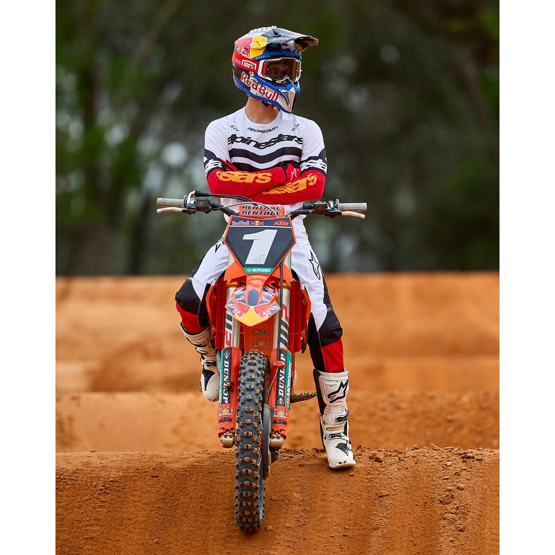 Alpinestars Techstar Limited Edition Deep motokrossz mez fekete-fehér-fluo piros- narancssárga