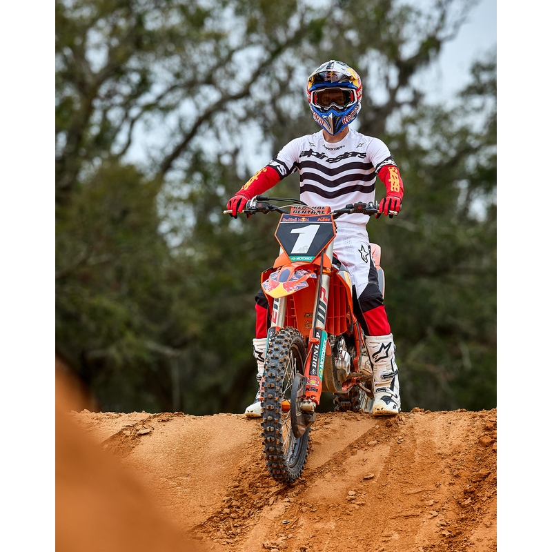 Alpinestars Techstar Limited Edition Deep motokrossz mez fekete-fehér-fluo piros- narancssárga