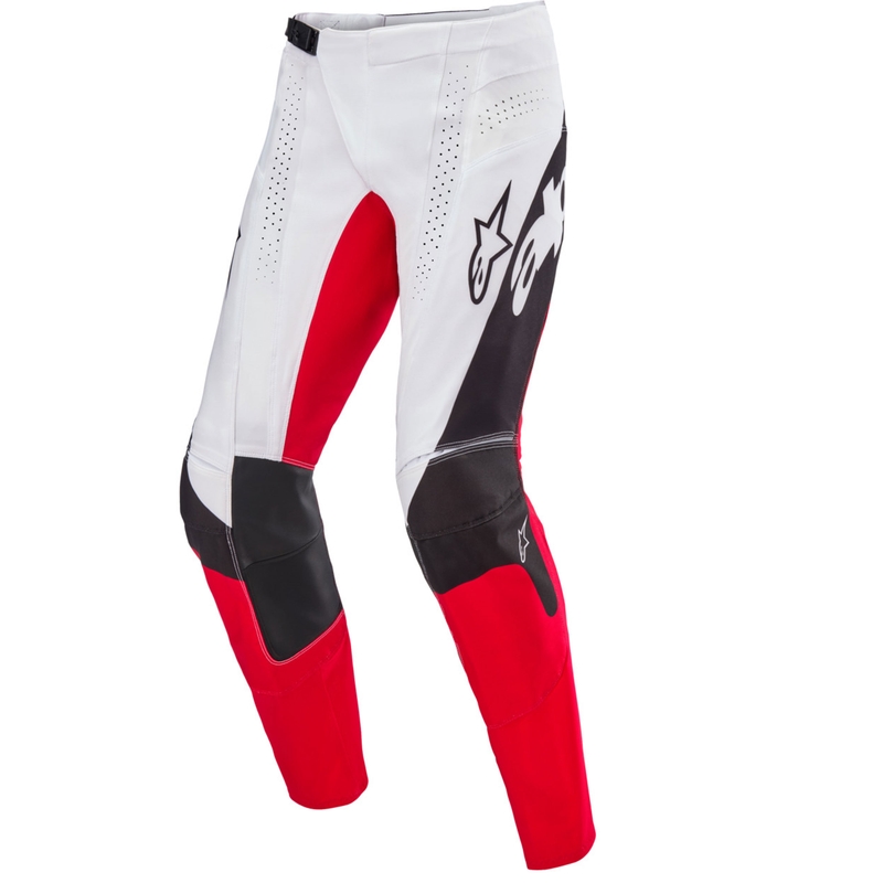 Alpinestars Techstar Limited Edition Deep motokrossz nadrág fekete-fehér-fluo piros- narancssárga