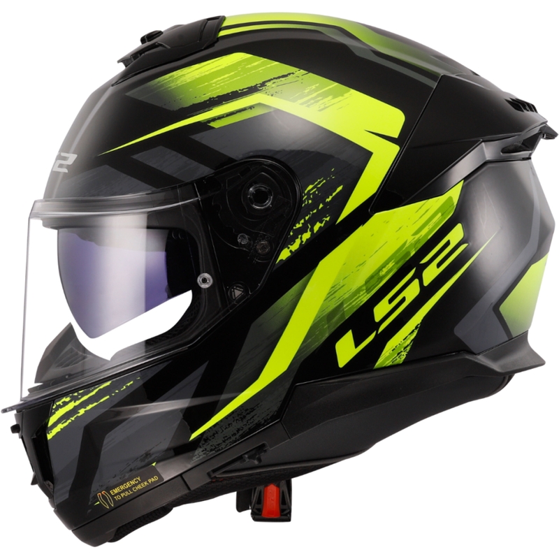 LS2 FF808 Stream II Fury zárt bukósisak fekete-fluo sárga