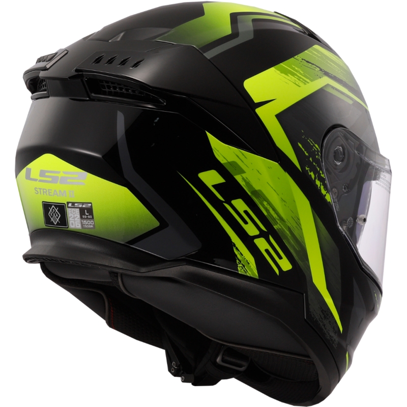 LS2 FF808 Stream II Fury zárt bukósisak fekete-fluo sárga