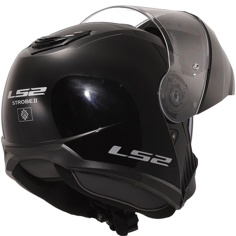 LS2 FF908 Strobe II felnyitható bukósisak fekete fényes