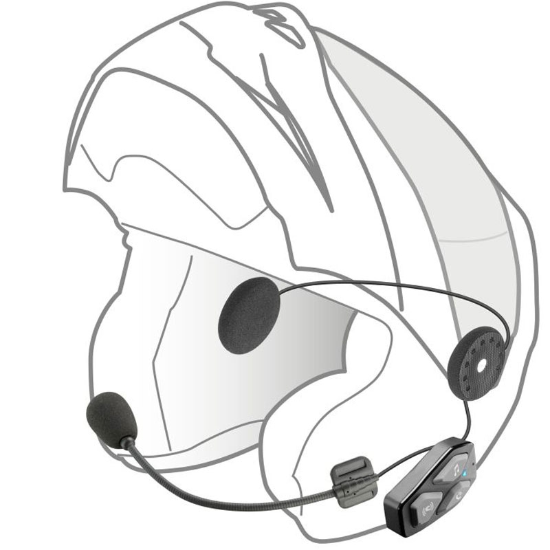 Interphone U-COM3 bluetooth-headset zárt és nyitott sisakokhoz HD hangszórókkal