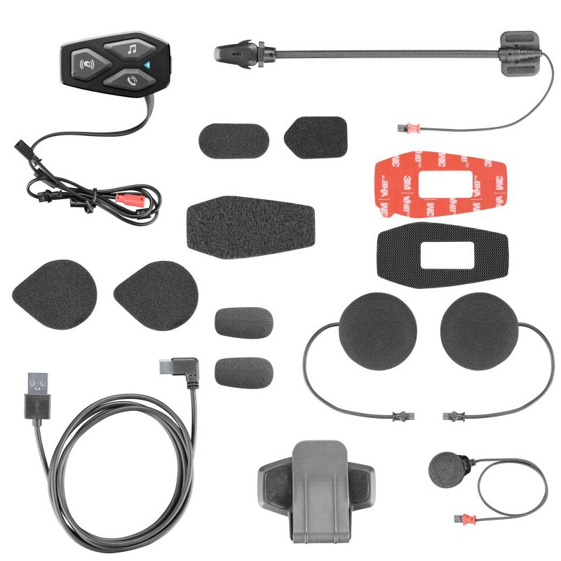 Interphone U-COM3 bluetooth-headset zárt és nyitott sisakokhoz HD hangszórókkal