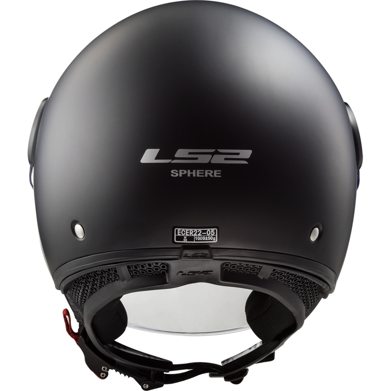 LS2 OF558 Sphere Solid nyitott motorkerékpár sisak fekete matt