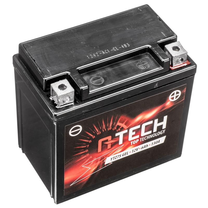 A-TECH 12V, YTZ7S GEL, 6Ah, 130A zselés akkumulátor karbantartásmentes
