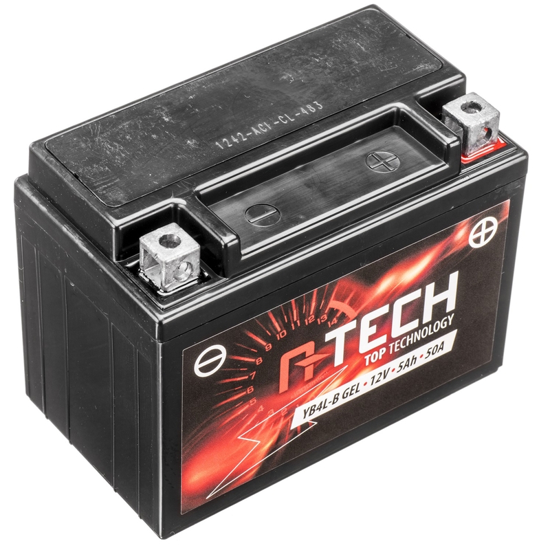 A-TECH 12V, YB4L-B, 5Ah, 50A zselés akkumulátor karbantartásmentes