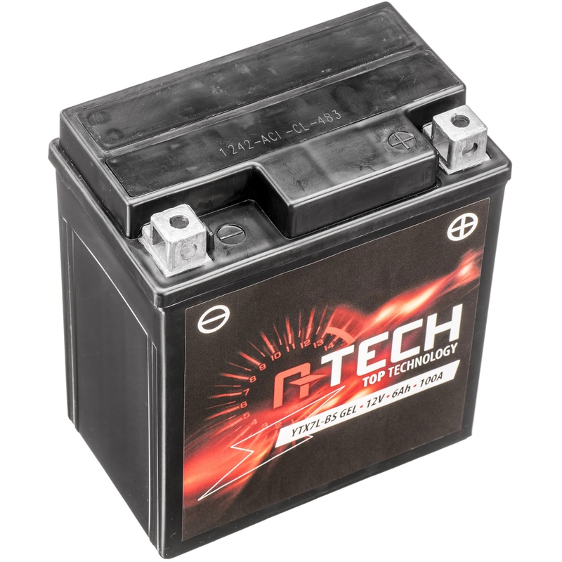 A-TECH 12V, YTX7L-BS, 6Ah, 100A zselés akkumulátor karbantartásmentes