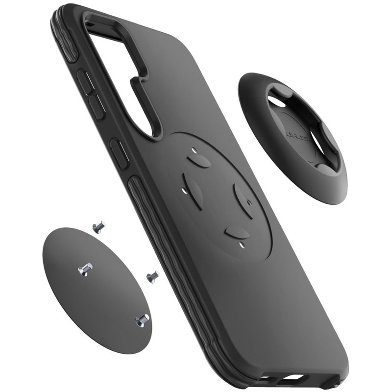 Interphone QUIKLOX Tetraforce védőtok Samsung Galaxy S25 Plus készülékhez fekete