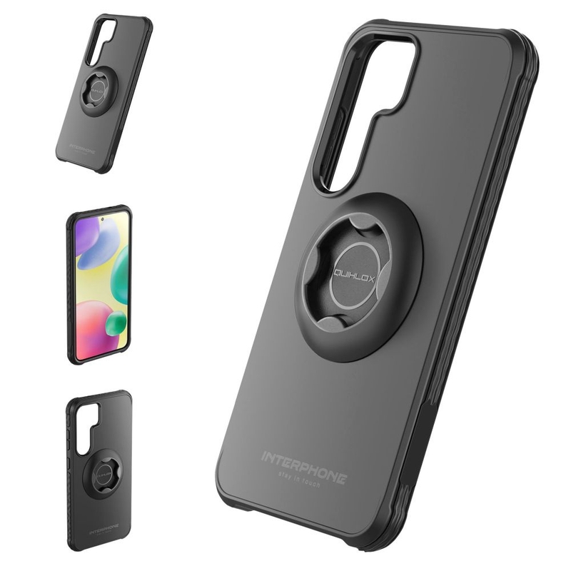 Interphone QUIKLOX Tetraforce védőtok Samsung Galaxy S25 Plus készülékhez fekete