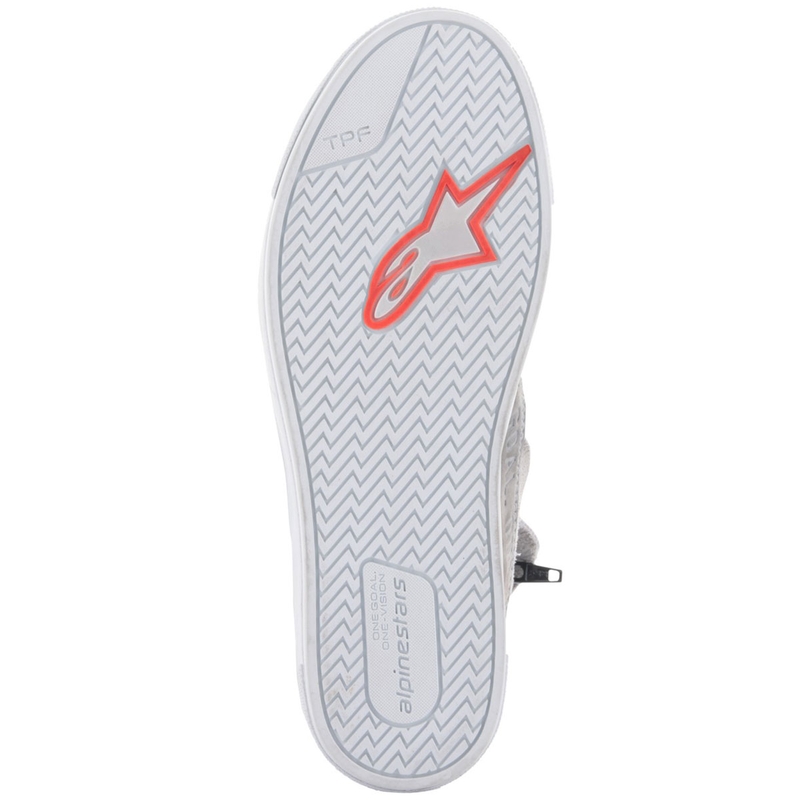 Alpinestars Stated motoros cipő világosszürke-fluo piros-fehér