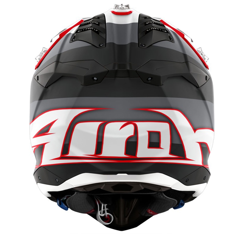Airoh Aviator 3 Monarch motokrossz sisak matt szürke-piros
