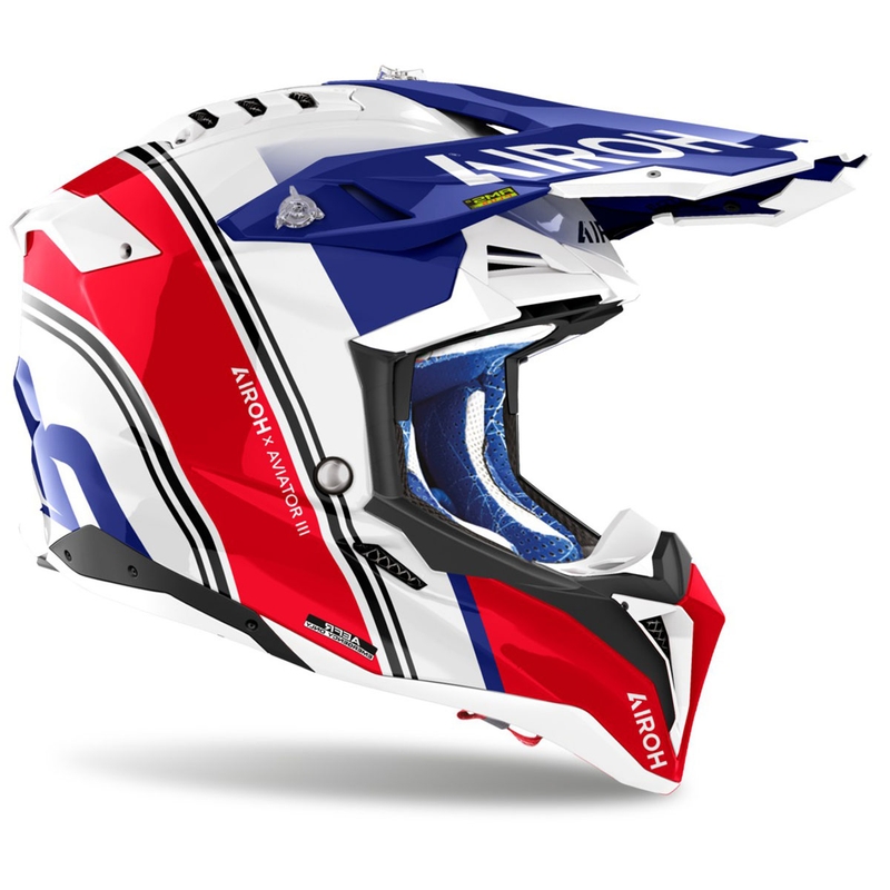 Airoh Aviator 3 Hima motokrossz bukósisak fényes piros