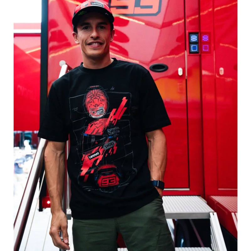 Ducati Marc Marquez - helmet MotoGP póló fekete-piros