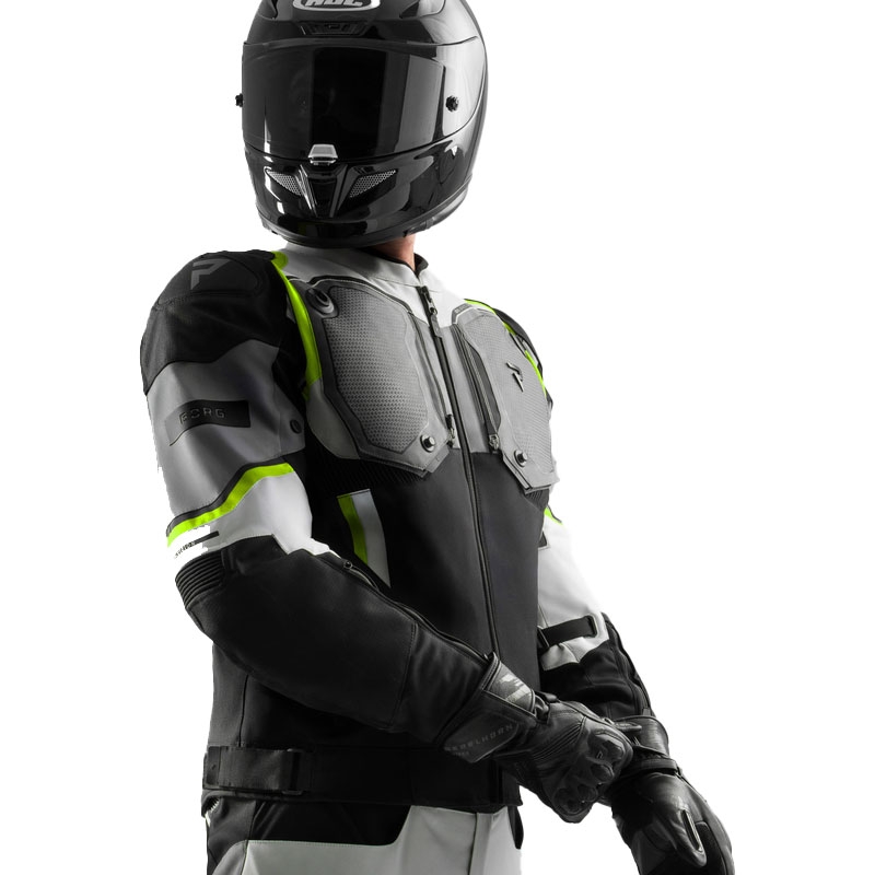 Rebelhorn Borg II motoros kabát fekete-szürke-fluo sárga