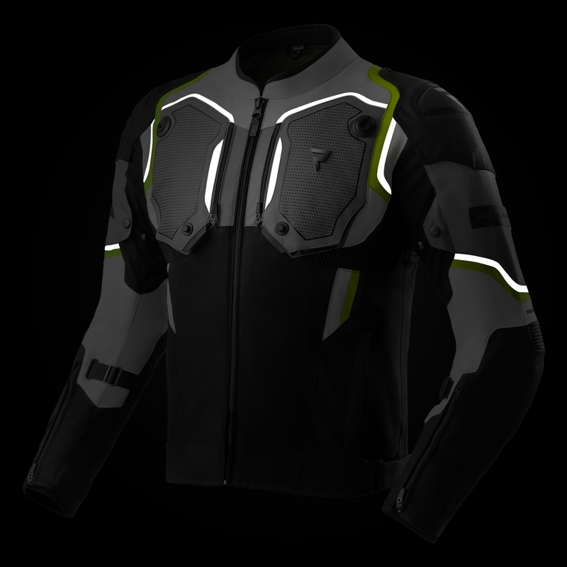 Rebelhorn Borg II motoros kabát fekete-szürke-fluo sárga