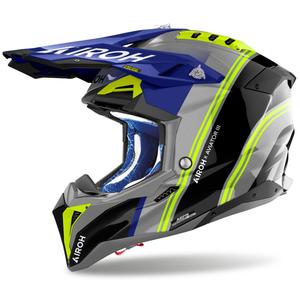 Motokrosová helma Airoh Aviator 3 Hima modrá lesklá