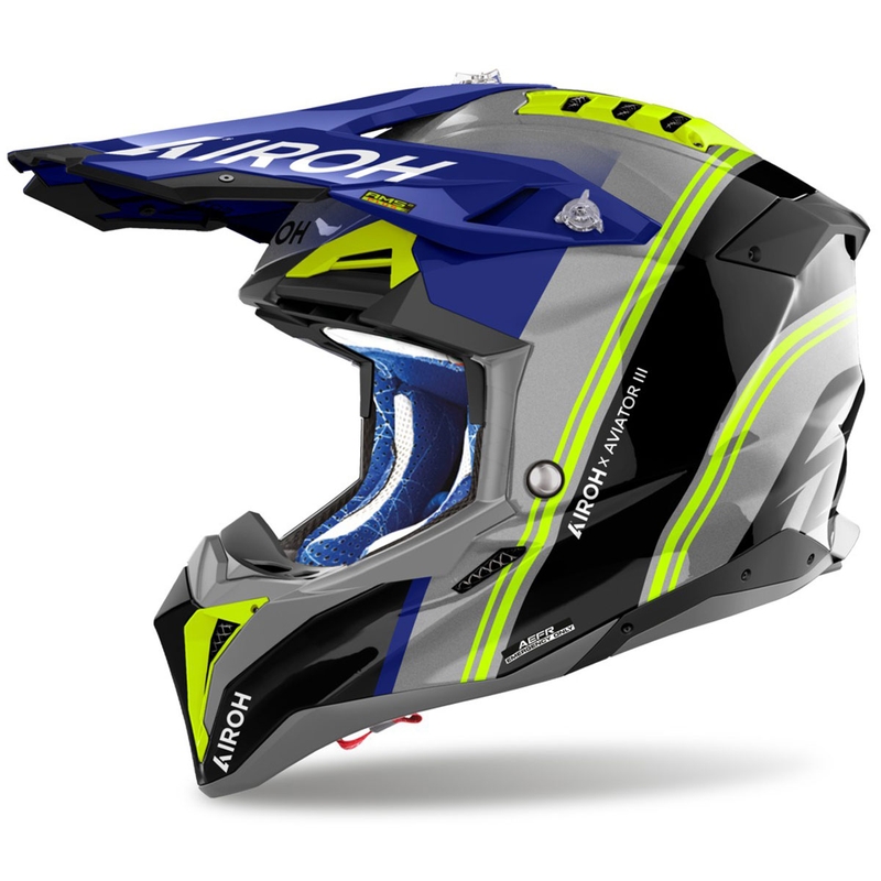 Airoh Aviator 3 Hima motokrossz sisak fényes kék
