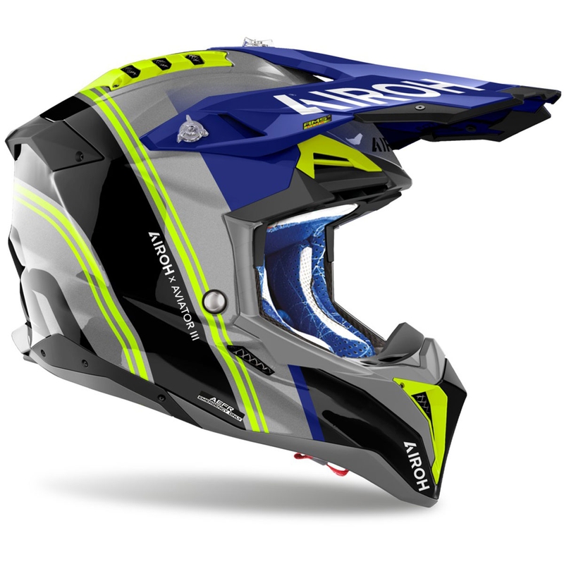Airoh Aviator 3 Hima motokrossz sisak fényes kék