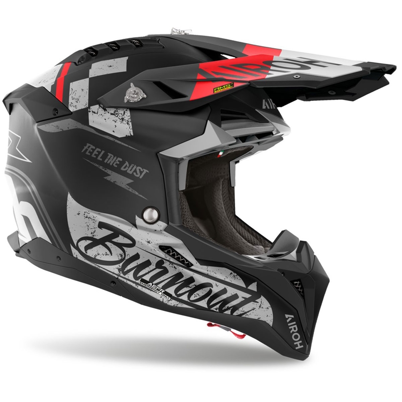 Airoh Aviator 3 Burnout motokrossz bukósisak fekete matt