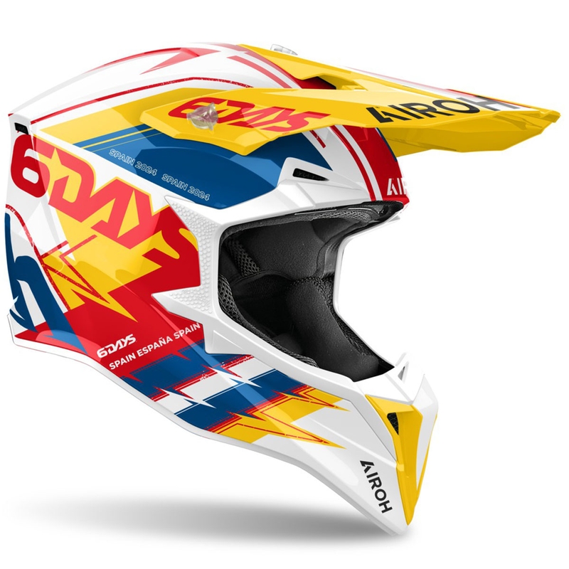 Airoh Wraaap Six Days Spain motokrossz bukósisak fényes multicolor
