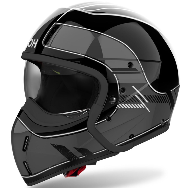 Airoh J110 Raster moduláris motoros bukósisak fényes sötétszürke