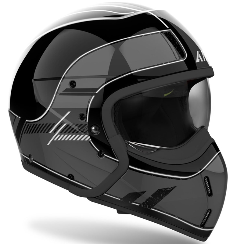 Airoh J110 Raster moduláris motoros bukósisak fényes sötétszürke