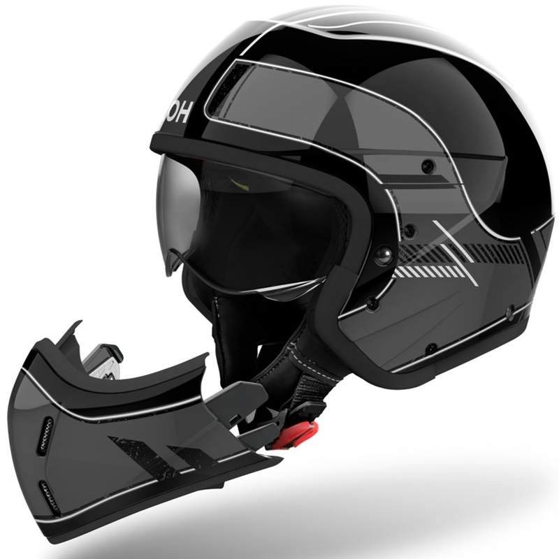 Airoh J110 Raster moduláris motoros bukósisak fényes sötétszürke