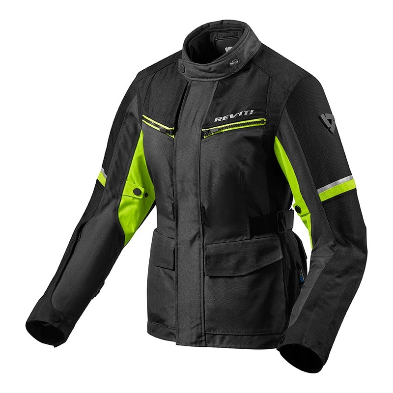 Női motoros kabát Revit Outback 3 fekete- fluo sárga kiárusítás