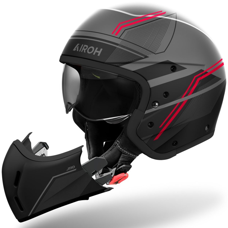 Airoh J110 Slim moduláris motoros bukósisak matt piros
