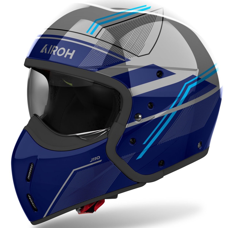 Airoh J110 Slim moduláris motoros bukósisak fényes kék
