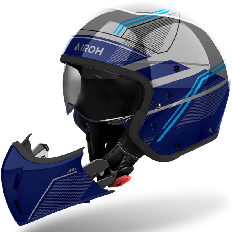 Airoh J110 Slim moduláris motoros bukósisak fényes kék