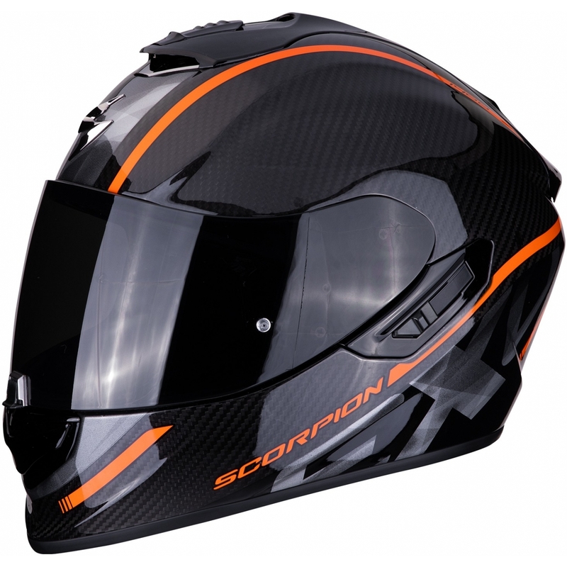 Integrált sisak Scorpion EXO-1400 Carbon Air Grand fekete-narancs