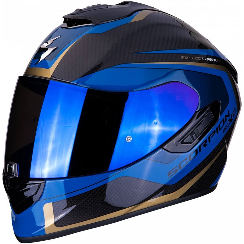 Integrált sisak Scorpion EXO-1400 Carbon Air Esprit fekete-kék
